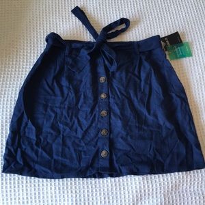 Navy blue miniskirt